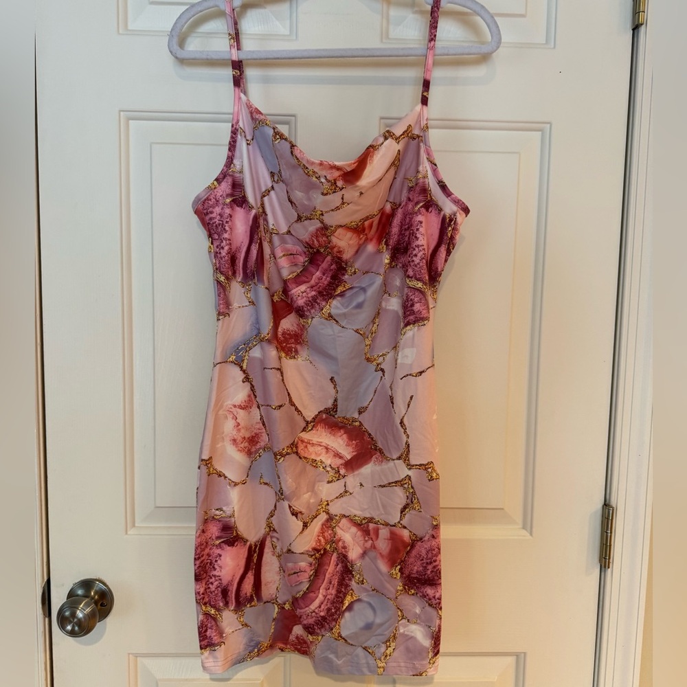 SHEIN Marble Bodycon Dress., XL